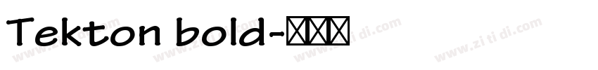 Tekton bold字体转换